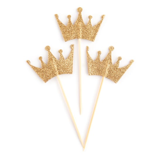 Gold Crown Treat Toppers by Celebrate It&#xAE;